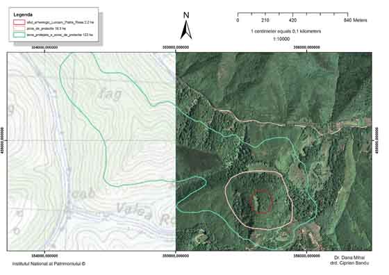 Cetatea dacică de la Piatra Roşie –Luncani - Zona de protecție