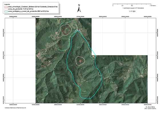 Fortificația dacică de la Costești-Blidaru - Zona de protecție