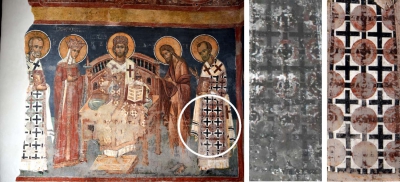 Biserica ”Sf. Nicolae” a mânăstirii Bogdana din Rădăuți. Detalii ale picturii murale înainte și după lucrările de restaurare din perioada 2018-2020