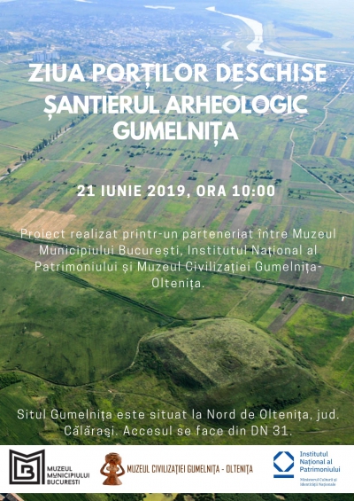 Ziua Porților Deschise pe șantierul arheologic Gumelnița, vineri, 21 iunie 2019, începând cu ora 10:00.